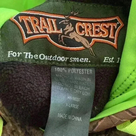 Trail Quest Camouflage Hunting Hoodie Size XL - Picture 6 of 7